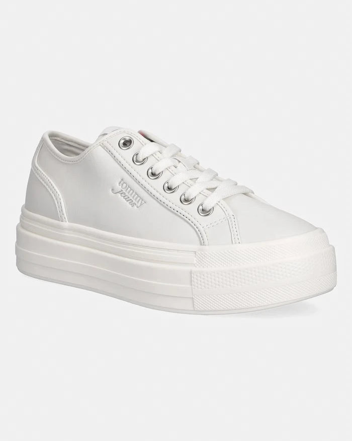 Tommy Jeans TJW FLATFORM SNEAKER LTR kadın deri düşük kesim sneaker