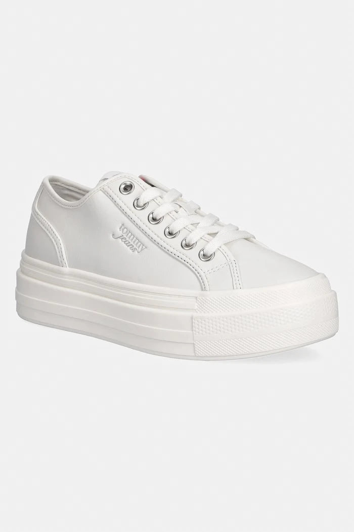 Tommy Jeans TJW FLATFORM SNEAKER LTR kadın deri düşük kesim sneaker