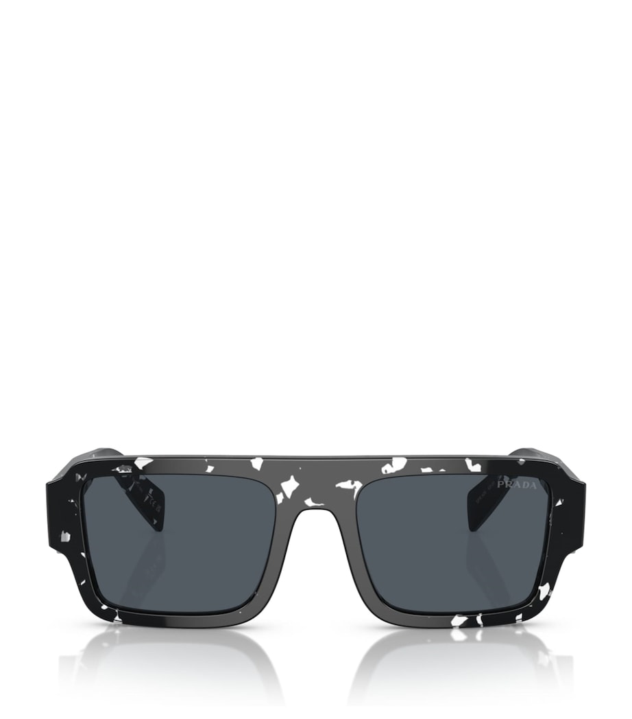 Prada Tortoiseshell Acetate Symbole Sunglasses