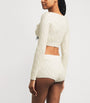 Ivory Cable-Knit Shorts