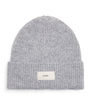 Rib-Knit Label Beanie