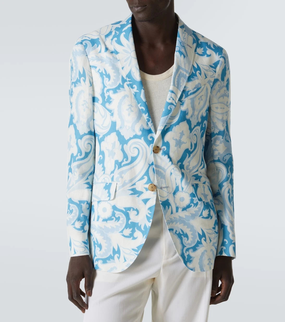 Etro - Printed single-breasted cotton blazer