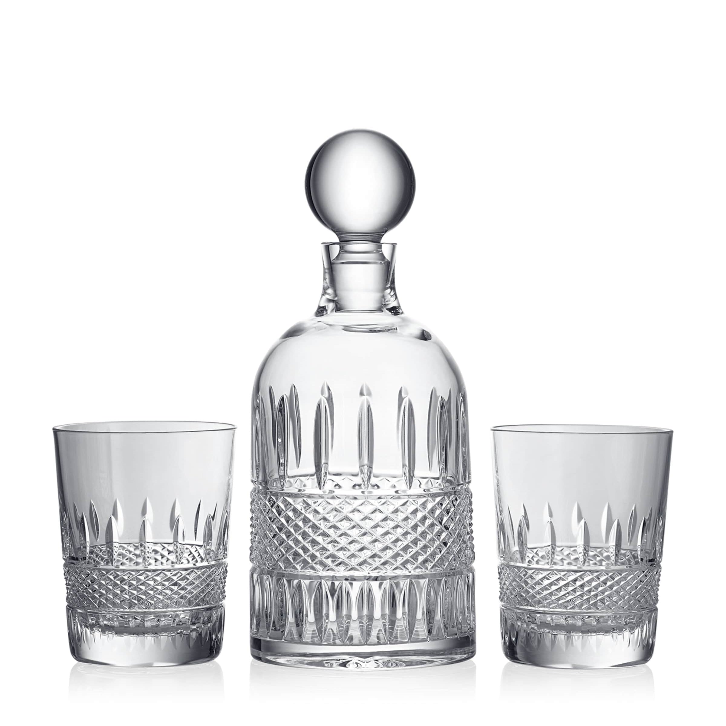 Crystal Mastercraft Irish Lace Decanter Set