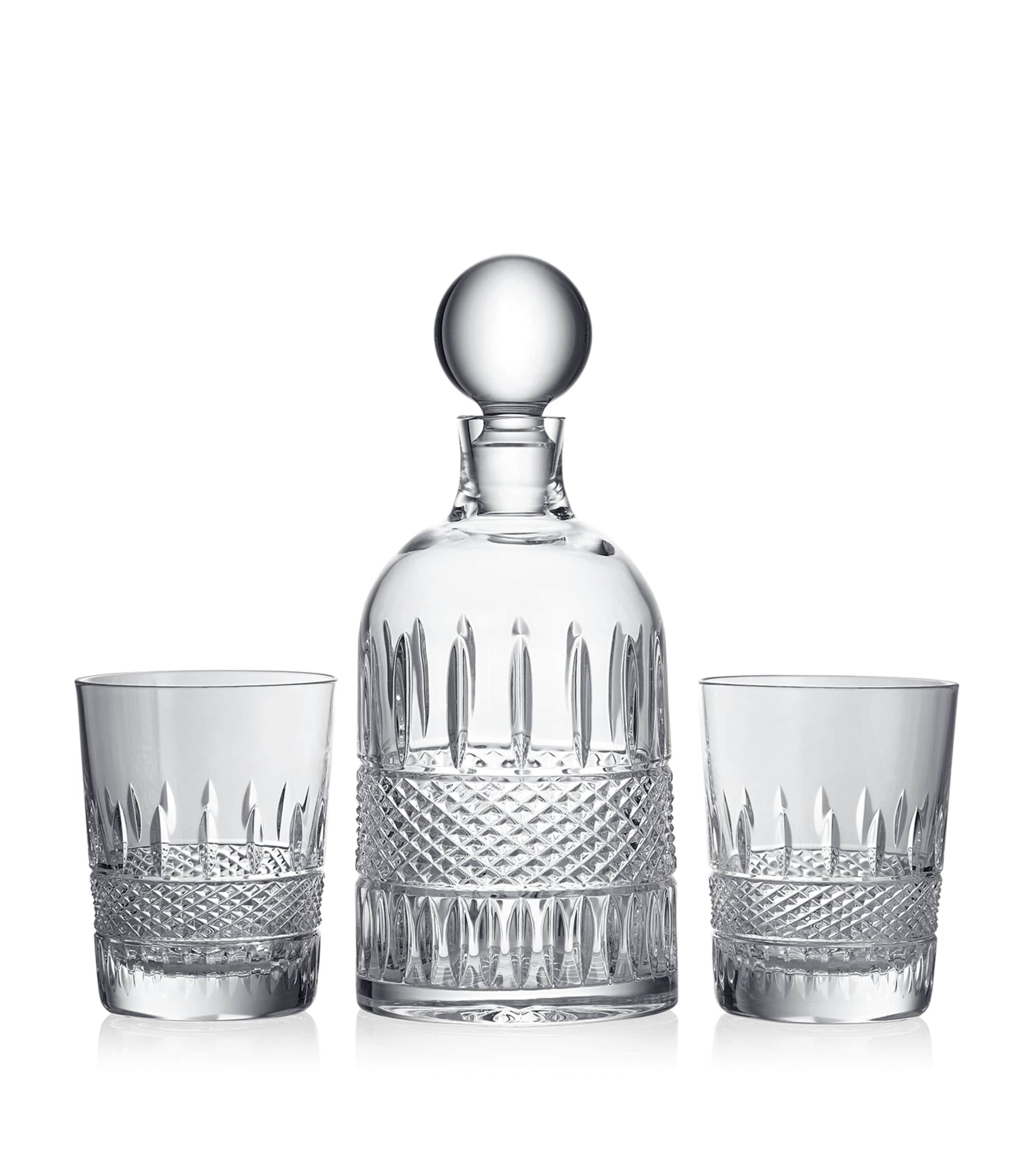 Crystal Mastercraft Irish Lace Decanter Set