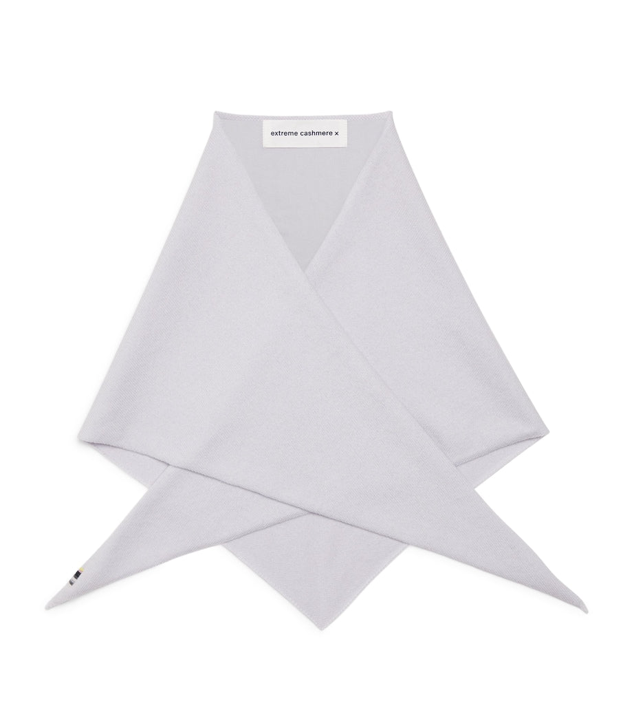 extreme cashmere Blue Cashmere-Blend No.35 Bandana Triangle Neck Scarf