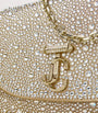 Jimmy Choo Gold Crystal-Embellished Curve Clutch Bag