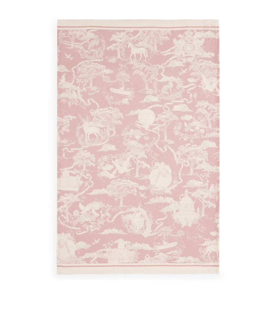 Set of 2 Cotton Toile Tea Towels
