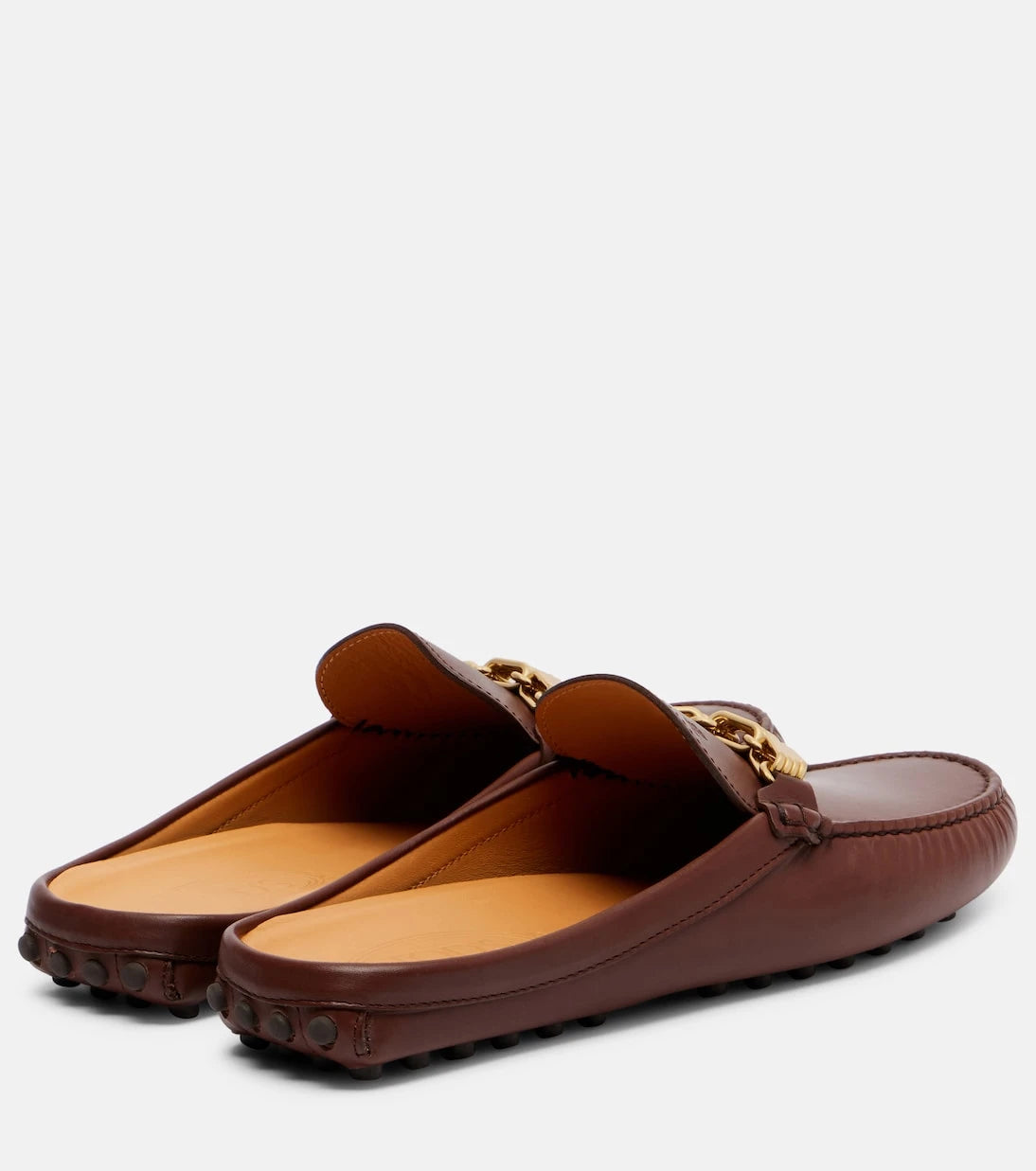 Tod's - Chain-detail leather mules