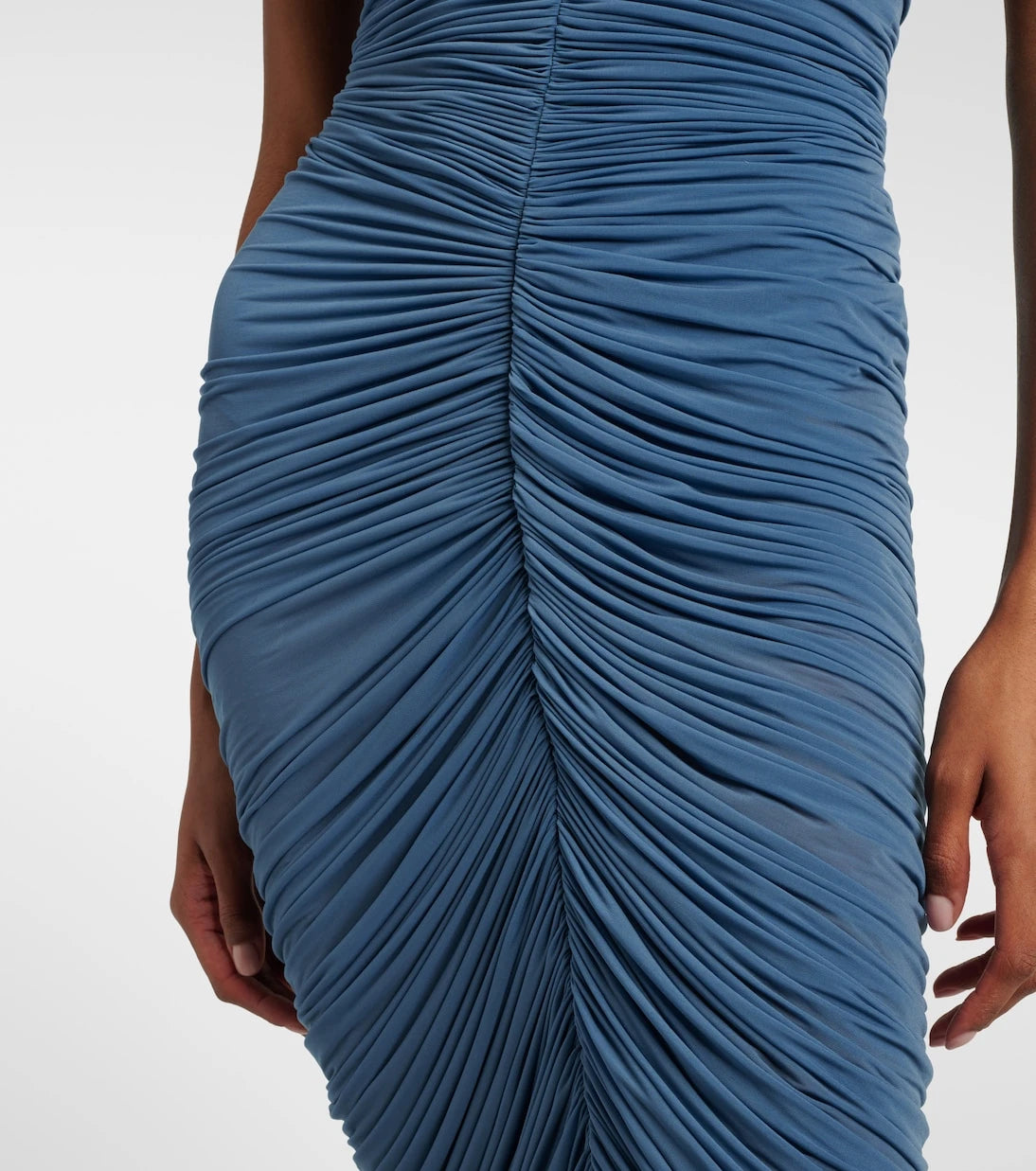 Magda Butrym - Floral-appliqué ruched midi dress