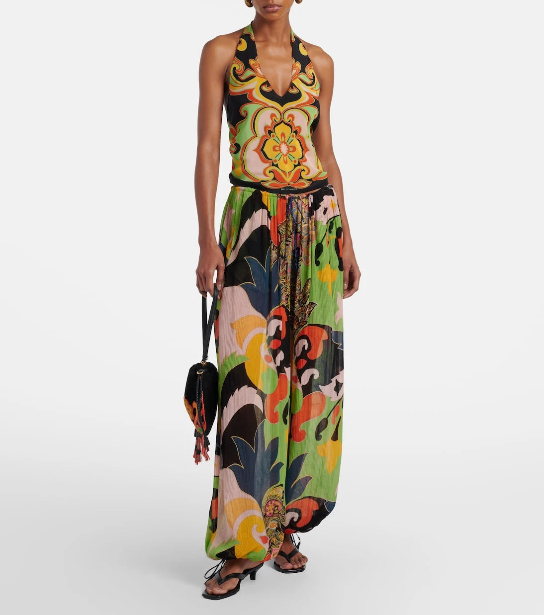 Etro - Floral silk top