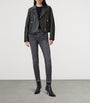 AllSaints Black Leather Dalby Biker Jacket
