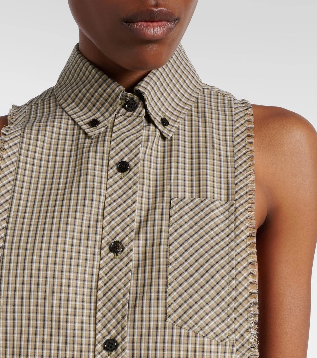 Versace - Checked cotton shirt