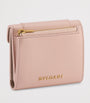 Bvlgari Pink Leather Serpenti Forever Compact Wallet