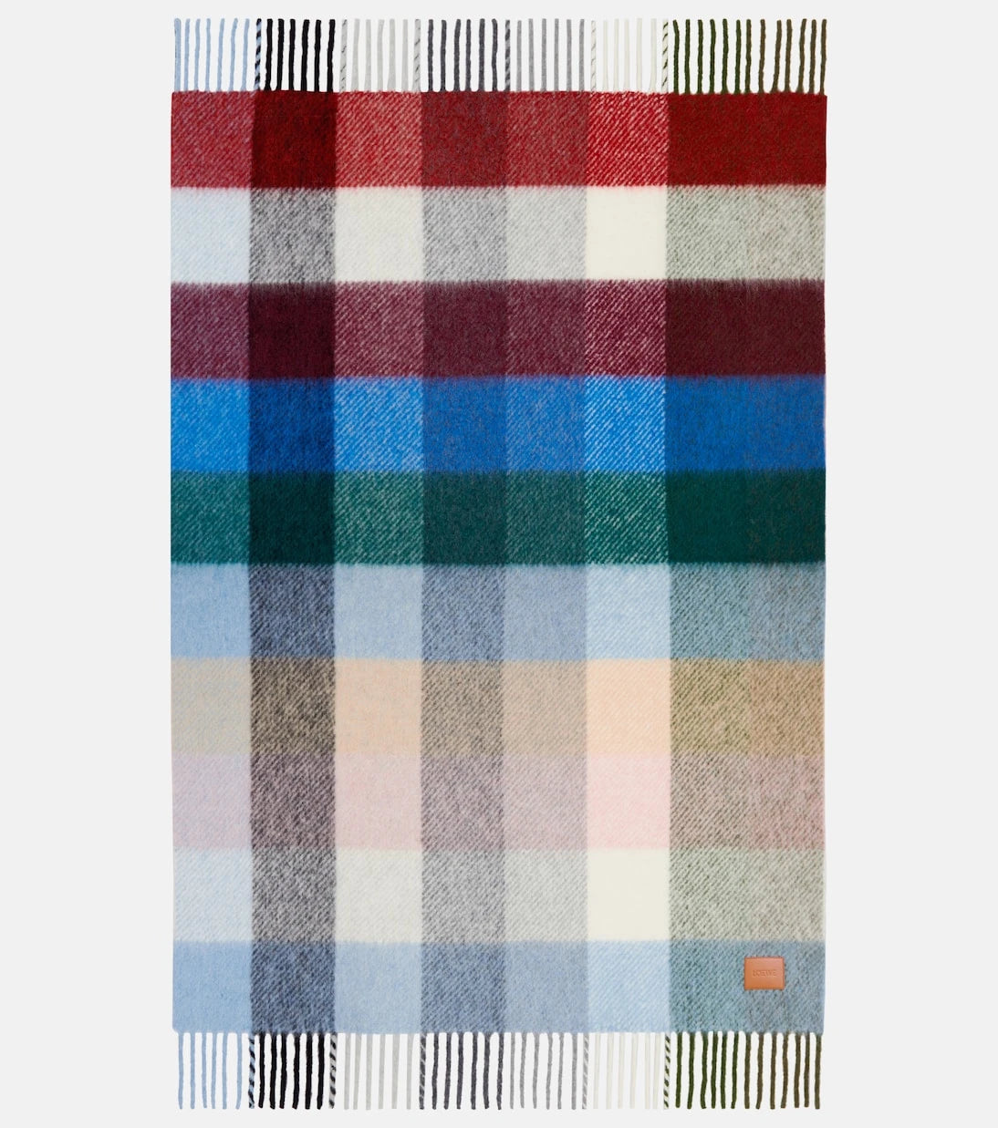 Loewe - Checked alpaca and wool-blend blanket
