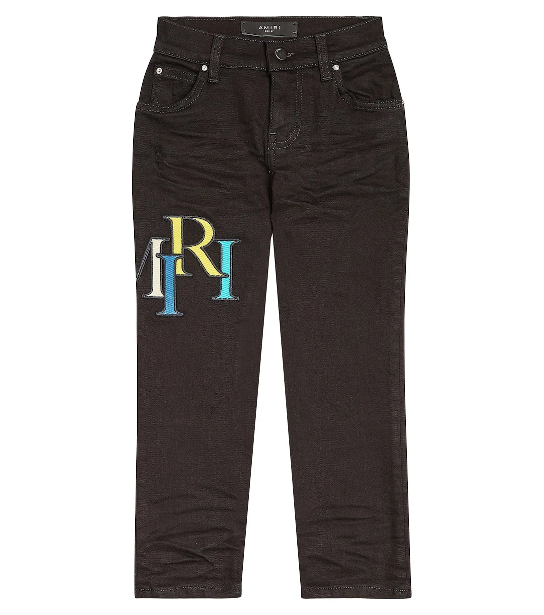 Amiri Kids - Distressed logo skinny jeans