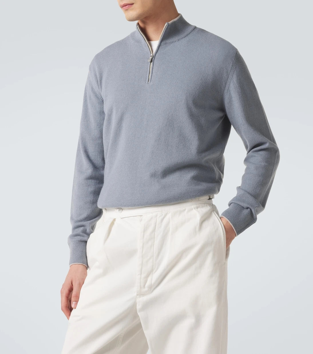Eleventy - Cashmere half-zip sweater