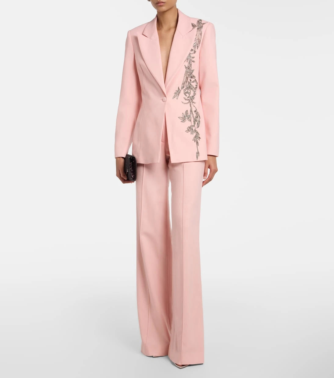 Costarellos - Lesia embellished wool-blend blazer