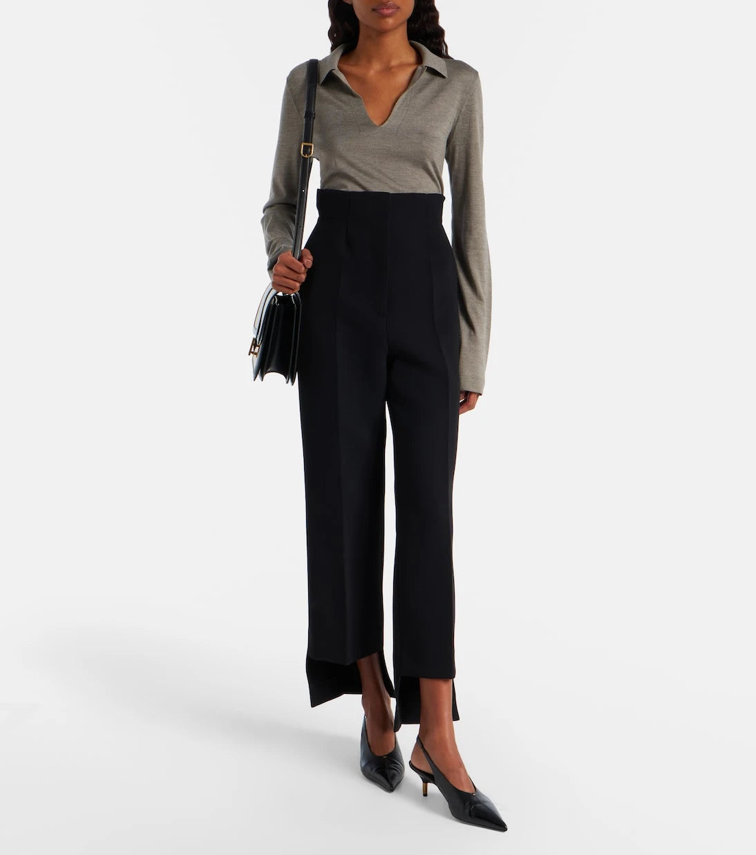 Khaite - Mikel silk polo sweater