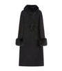 Valentino Black Virgin Wool-Cashmere Belted Coat