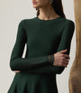 Ralph Lauren Collection Green Sheer Edge Midi Dress