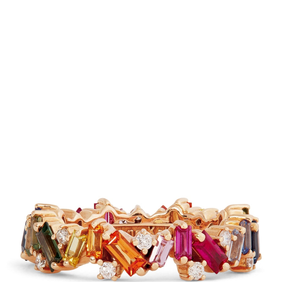 Rose Gold, Diamond and Sapphire Frenzy Eternity Ring