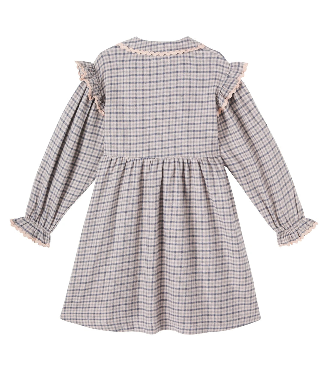 Wheat - Alissa ruffled checked cotton dress