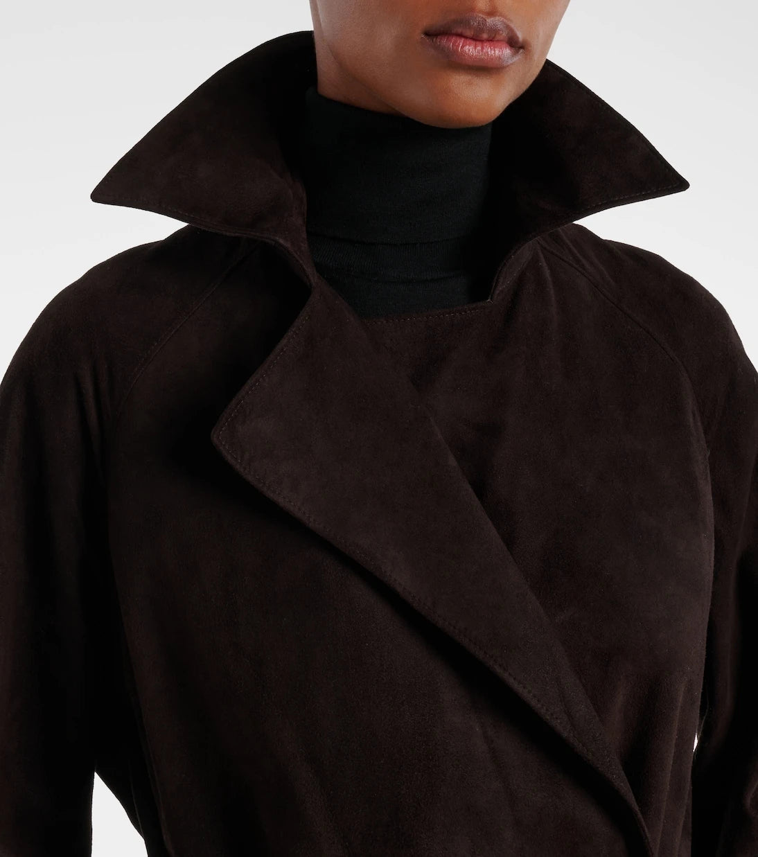 The Row - Solana suede wrap coat
