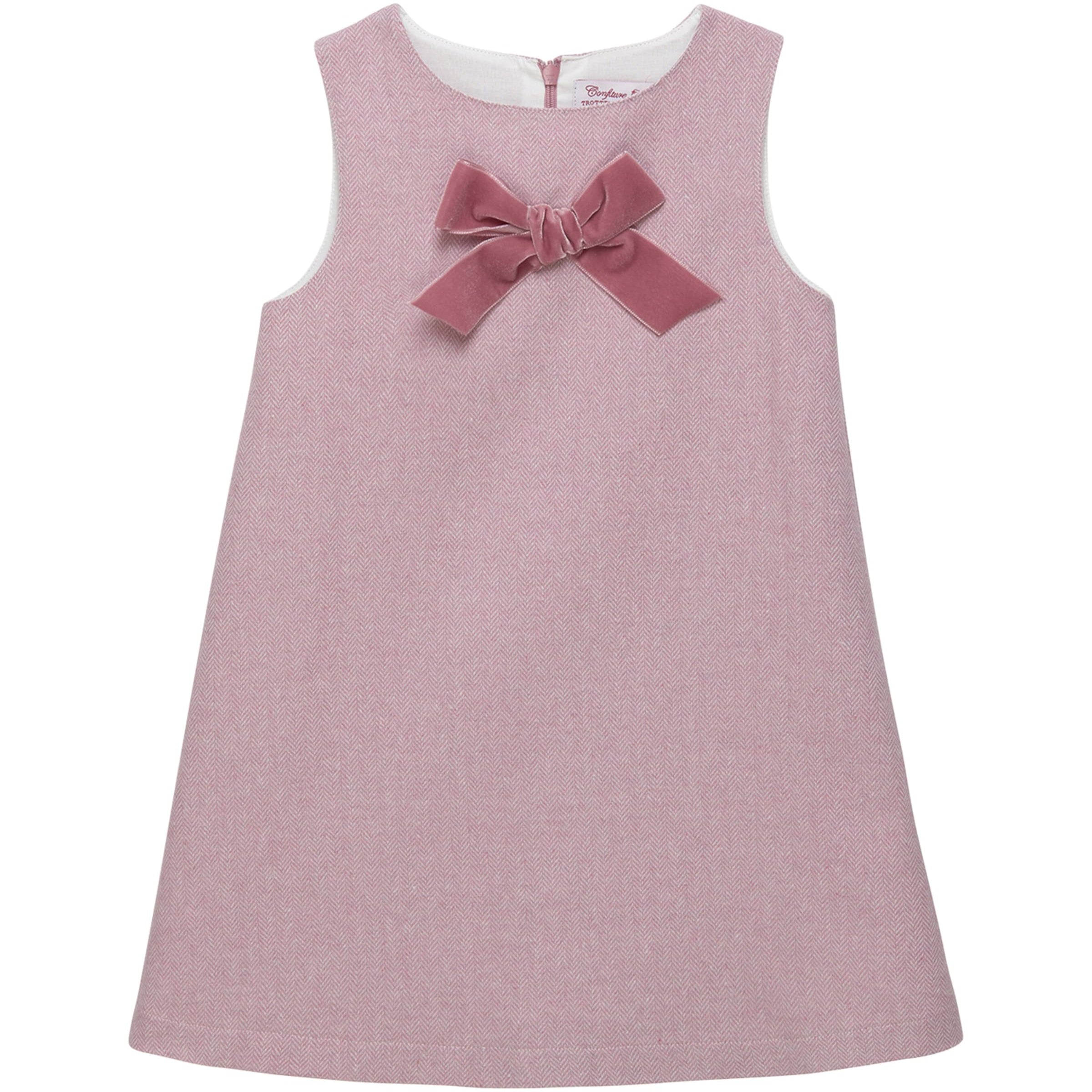Trotters Pink Bow-Detail Georgina Dress (6-11 Years)