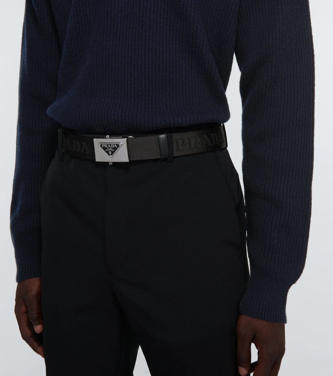Prada - Technical fabric logo belt