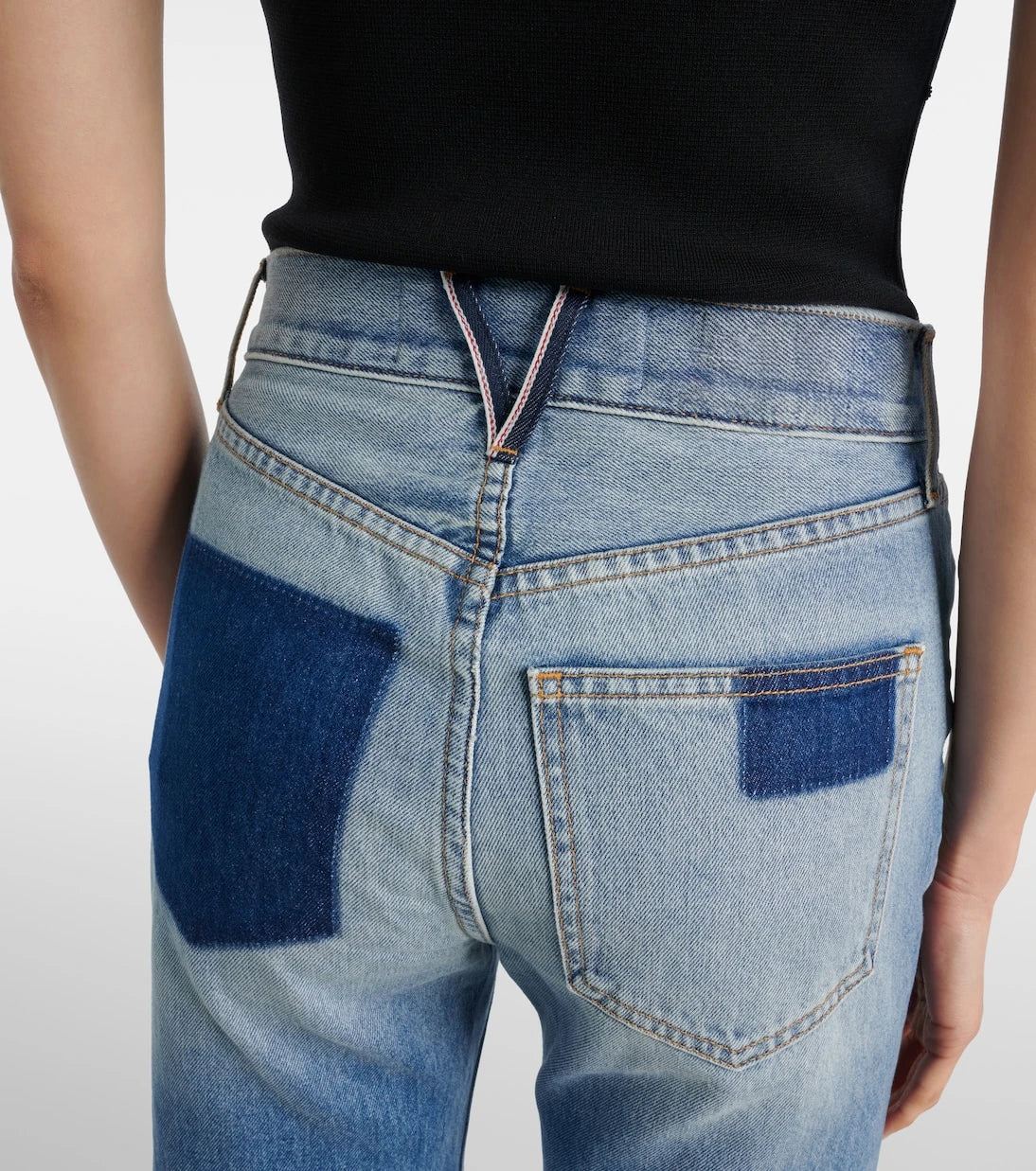 Veronica Beard - Patchwork straight jeans