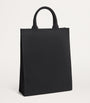 Black Medium Cotton Logo Tote Bag
