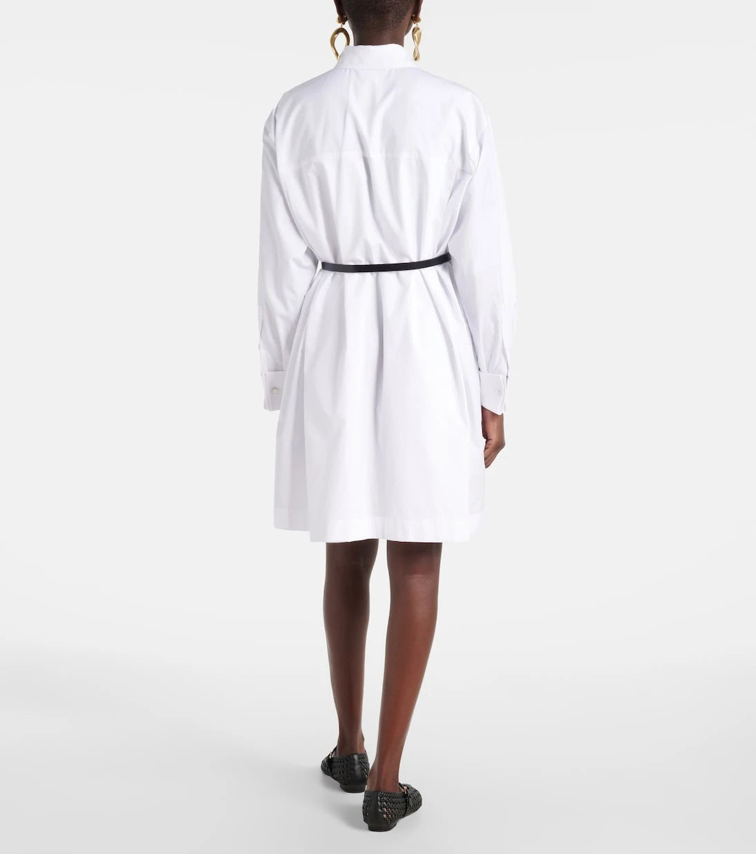 Max Mara - Belted cotton poplin shirt dress