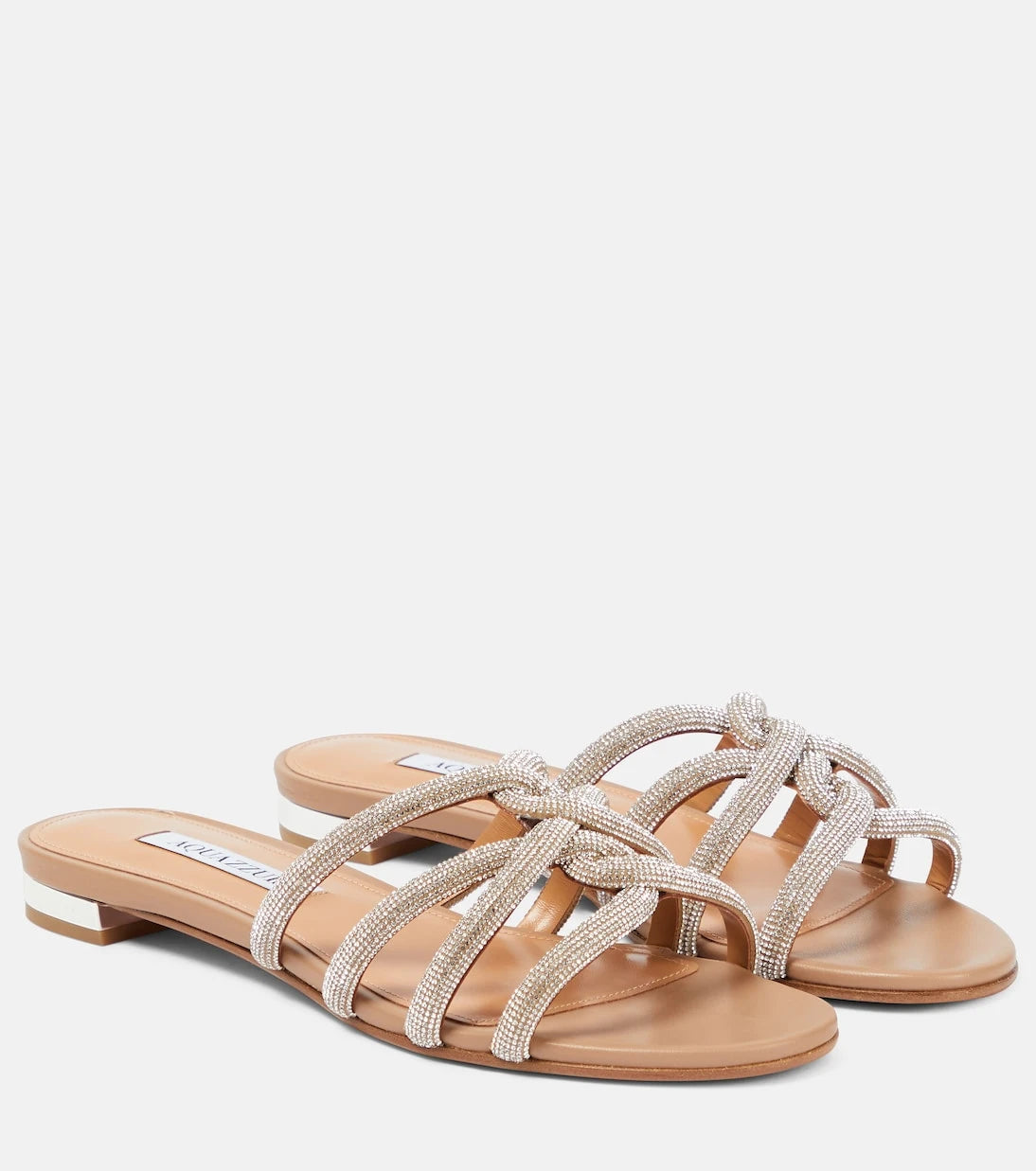 Aquazzura - Moondust embellished leather sandals