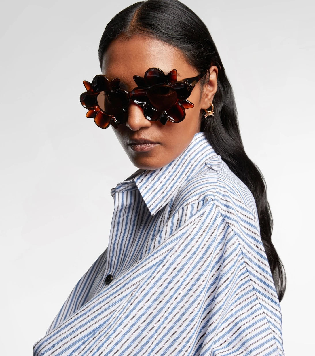 Bottega Veneta - Peggy Flower round sunglasses