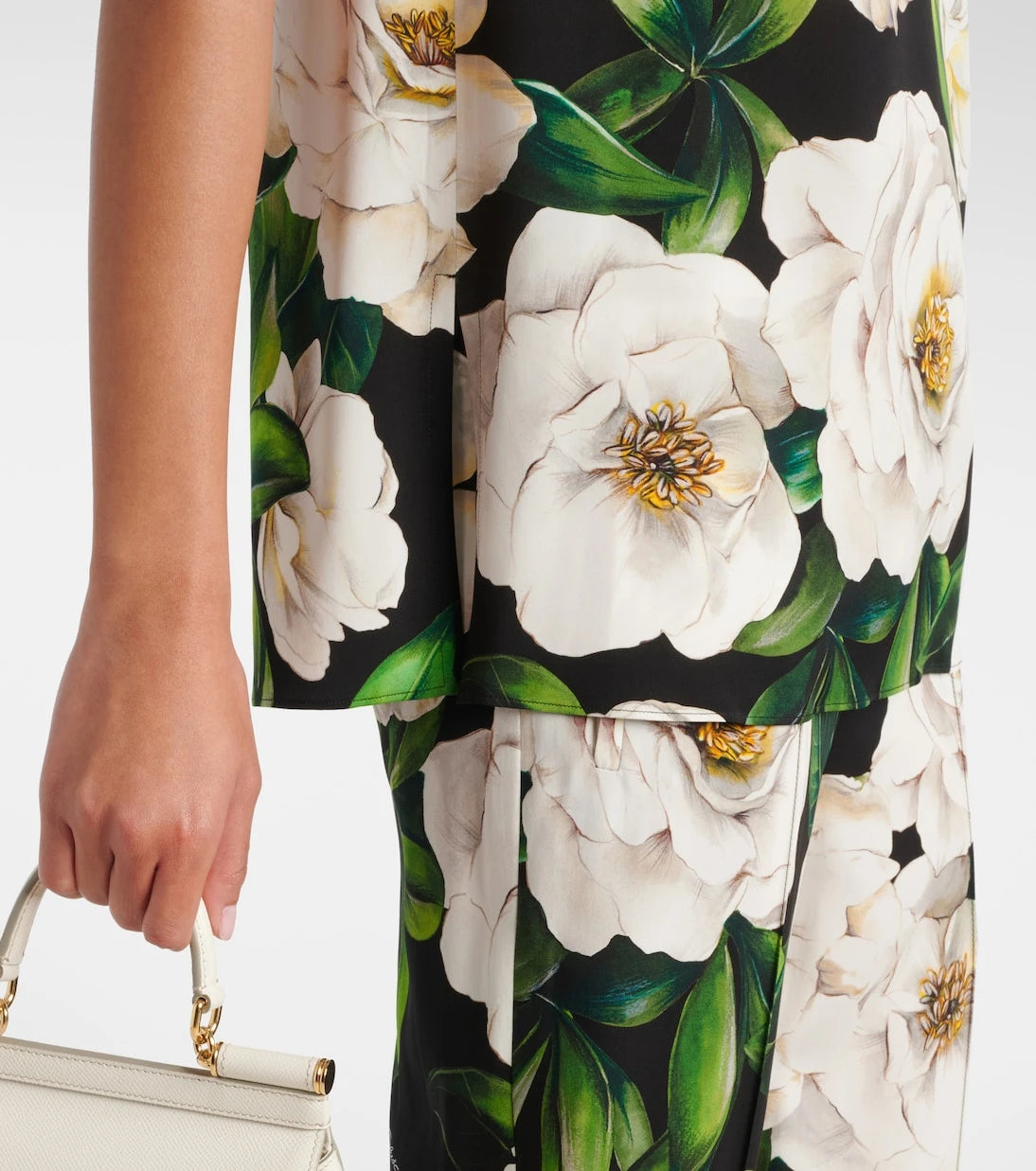 Dolce&Gabbana - Floral silk-blend charmeuse top