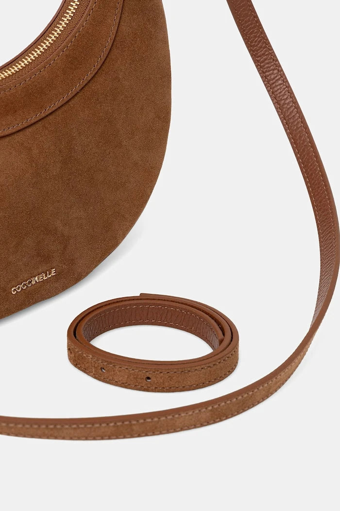 Coccinelle kadın süet crossbody çanta
