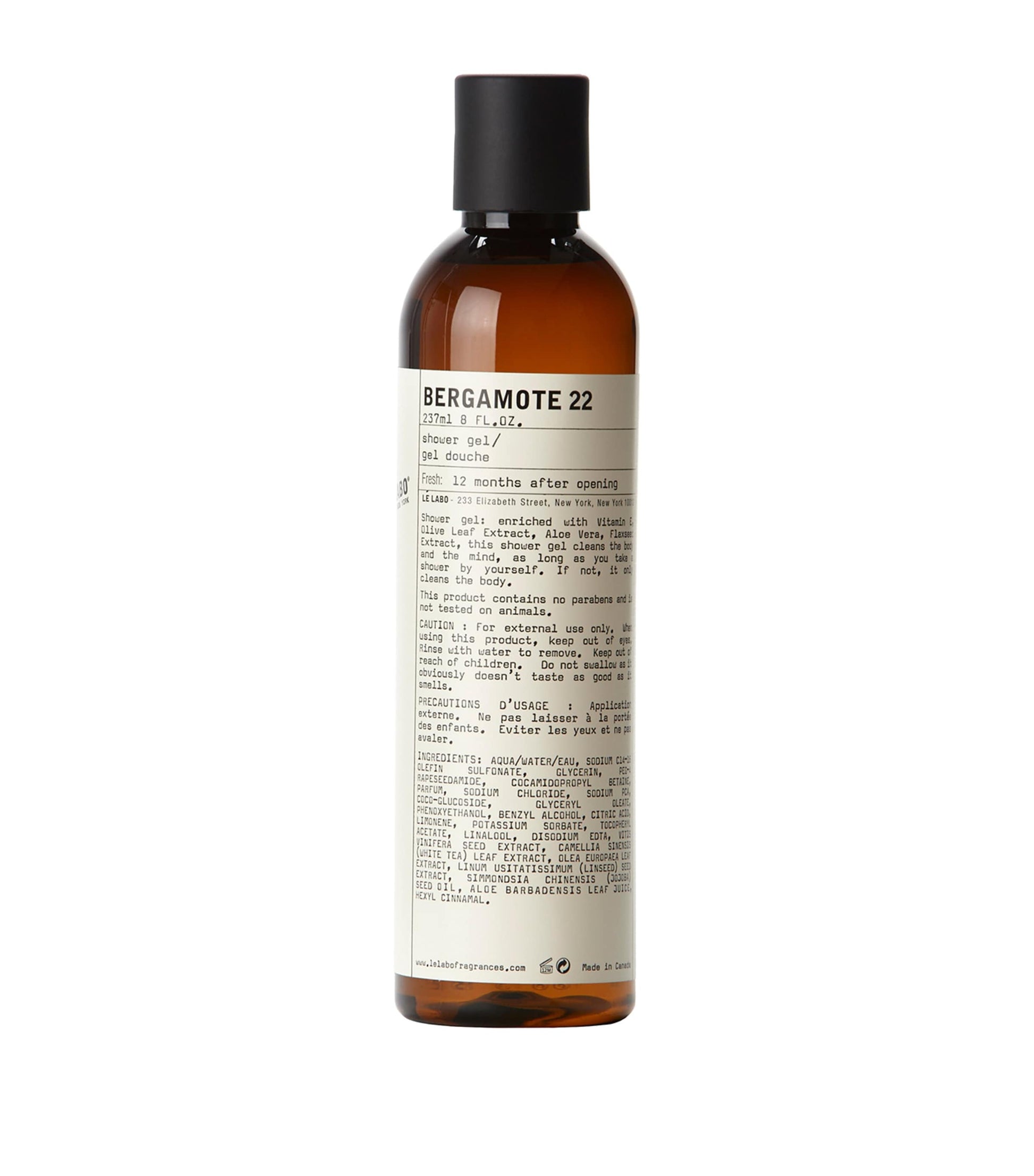 Le Labo Bergamote 22 Shower Gel (237ml)
