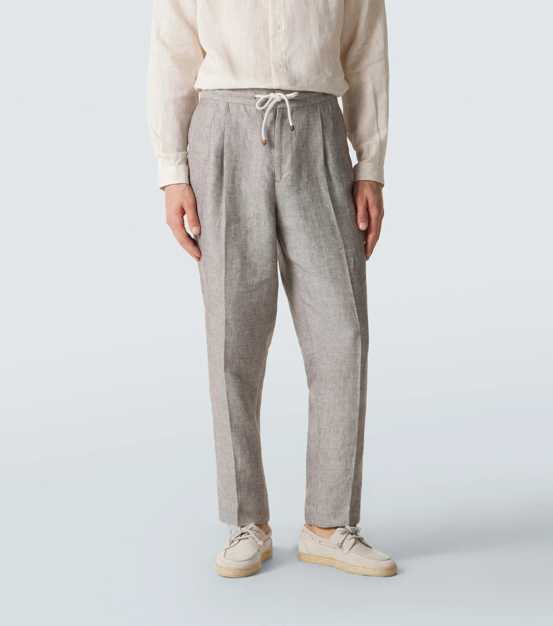 Brunello Cucinelli - Hemp and linen tapered pants