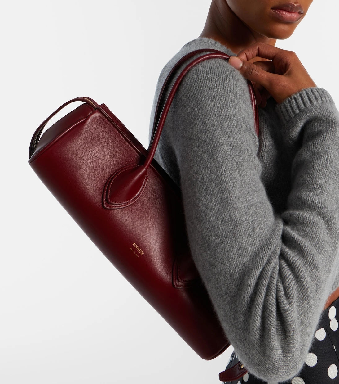 Khaite - Donna leather shoulder bag