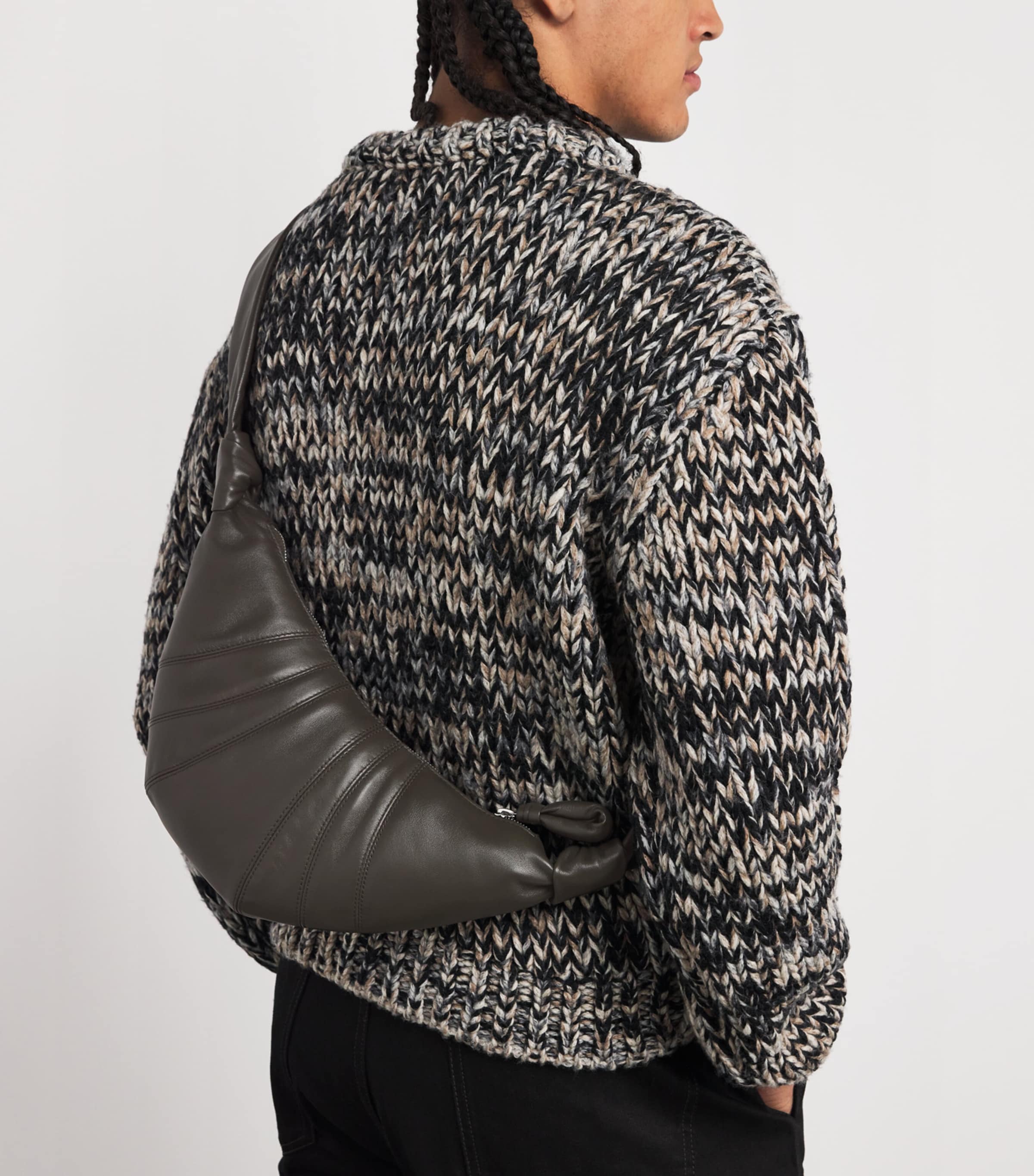 Small Nappa Leather Croissant Bag