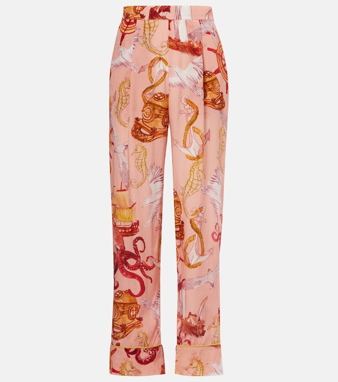 Farm Rio - بنطال مطبوع بقصة مستقيمة بنقوش بحرية