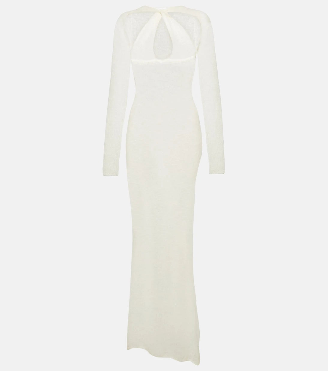 Coperni - Semi-sheer cutout wool-blend maxi dress