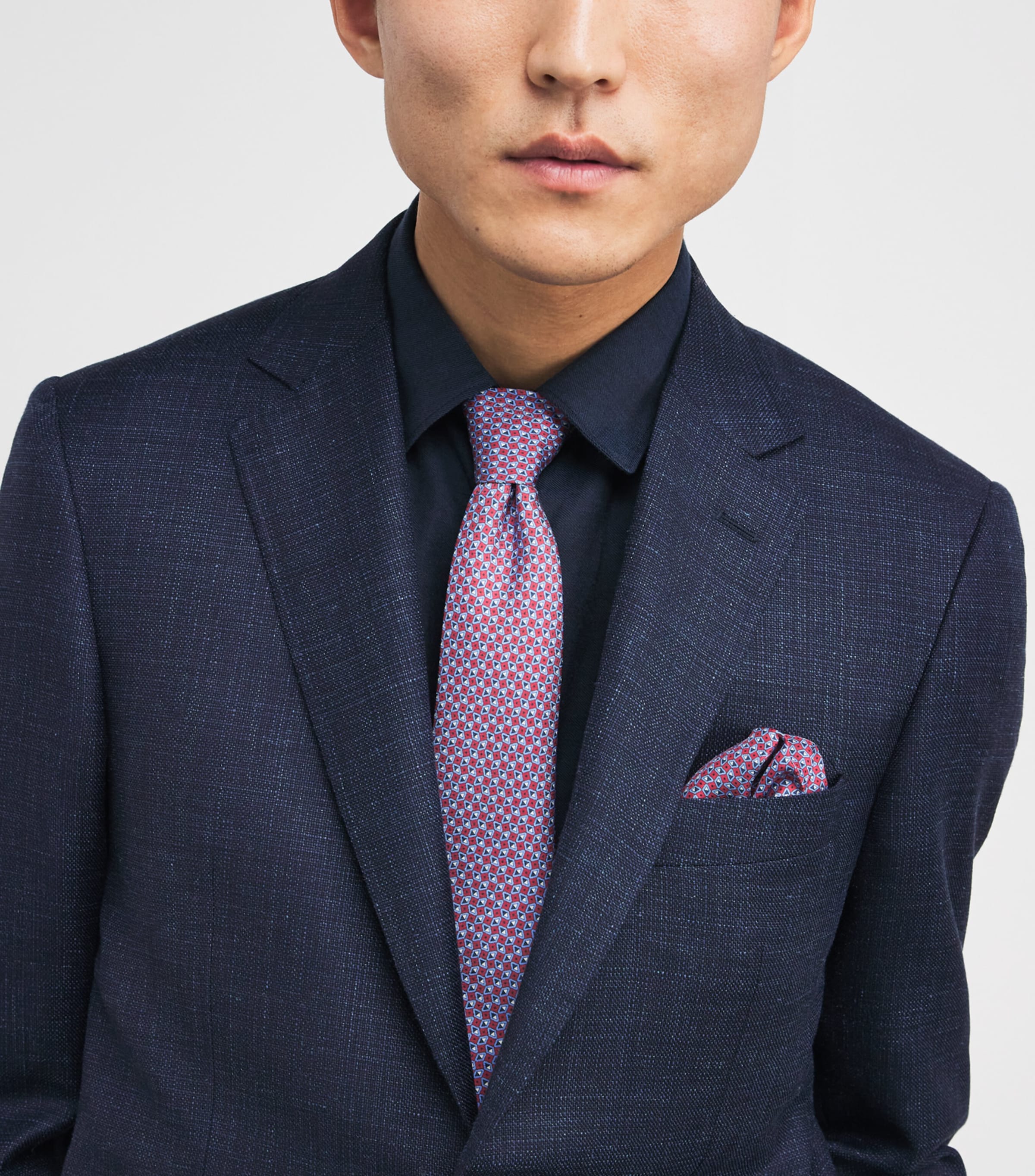 Silk Geometric Print Tie