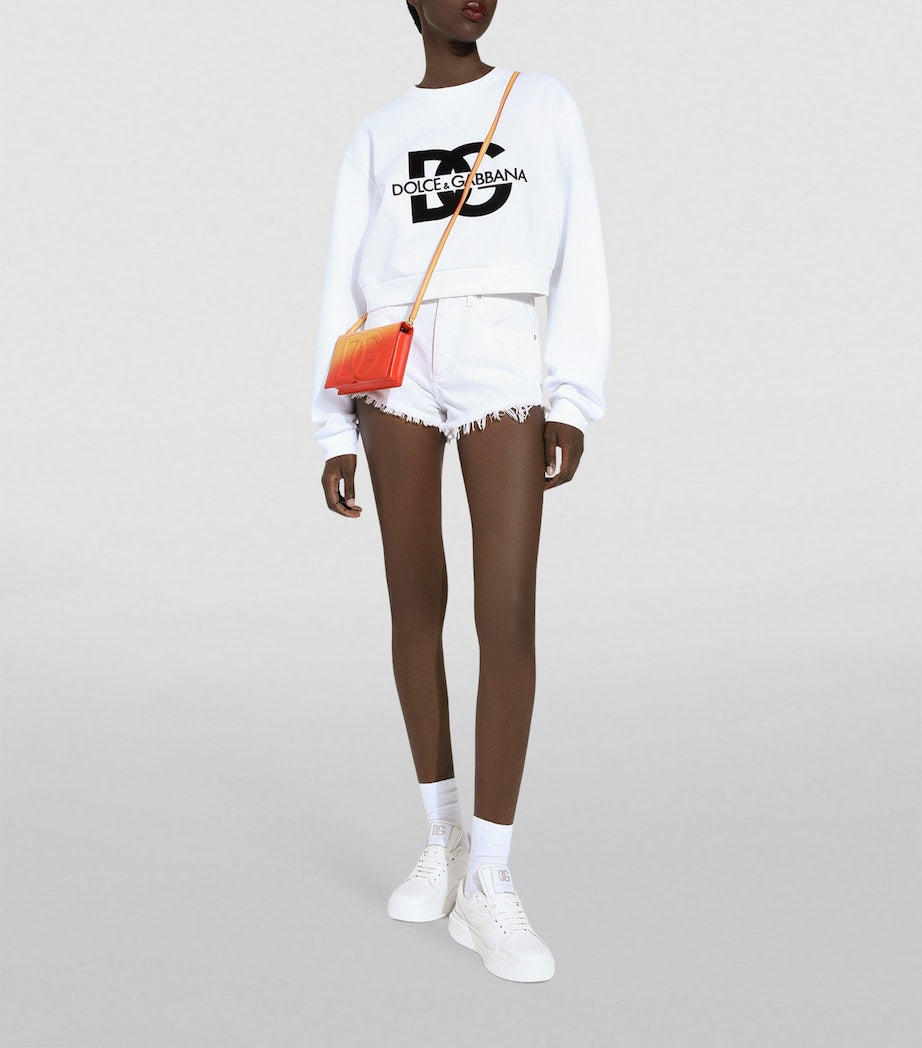 Dolce & Gabbana Multi Cropped Logo Sweatshirt