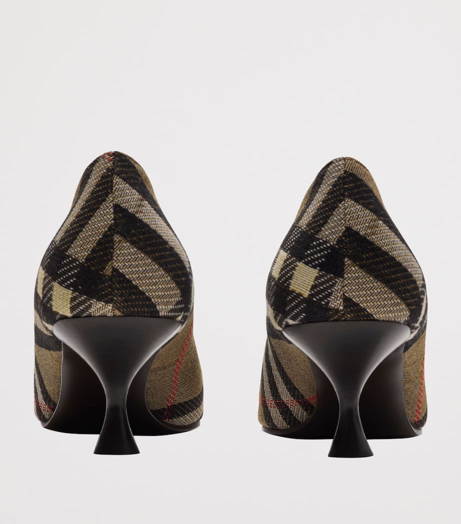 Burberry Beige Check Cameo Pumps 55