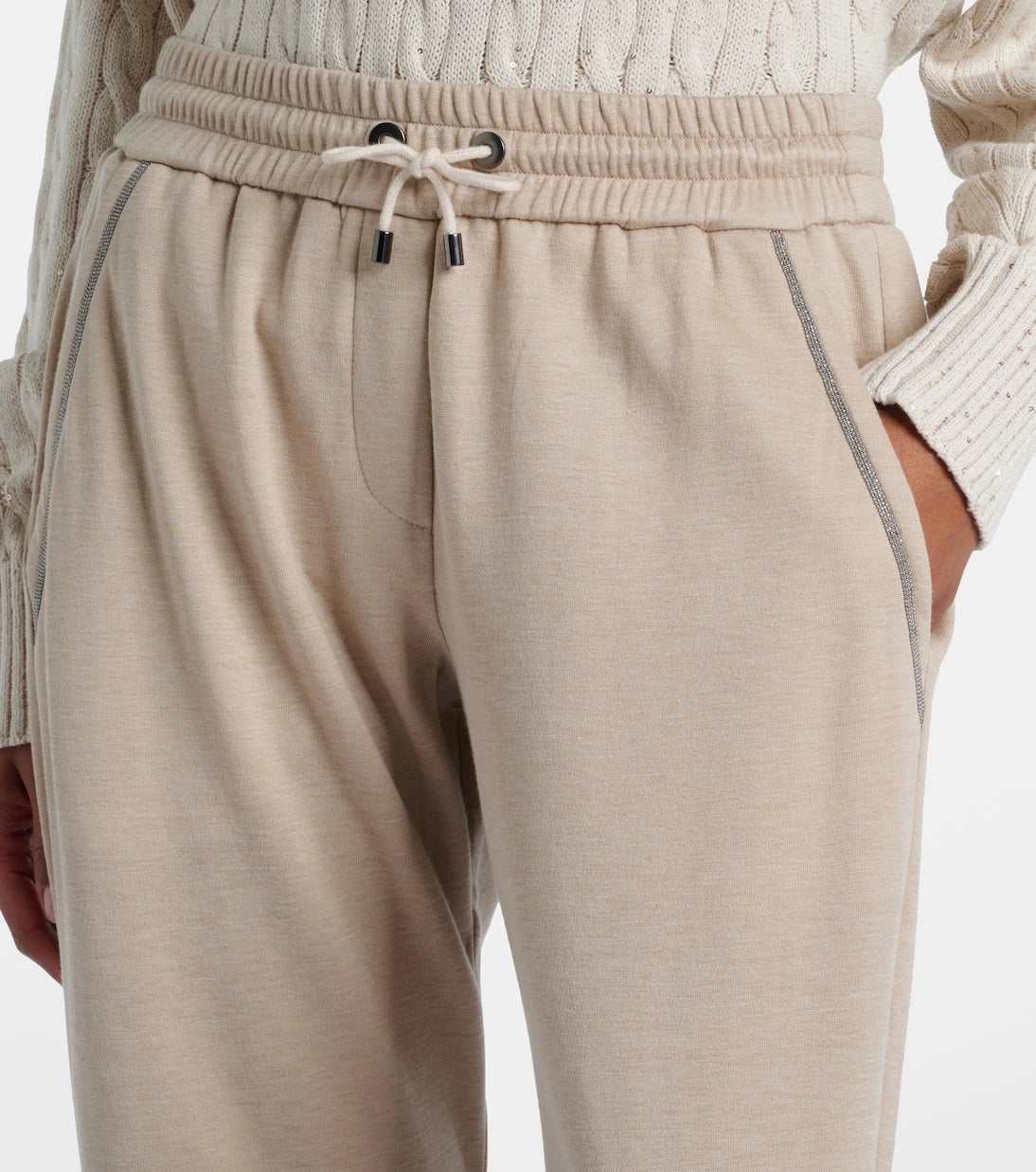 Brunello Cucinelli - Monili cotton and silk-blend sweatpants