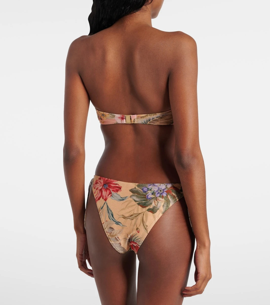Zimmermann - Coco bow-detail floral bikini bottoms
