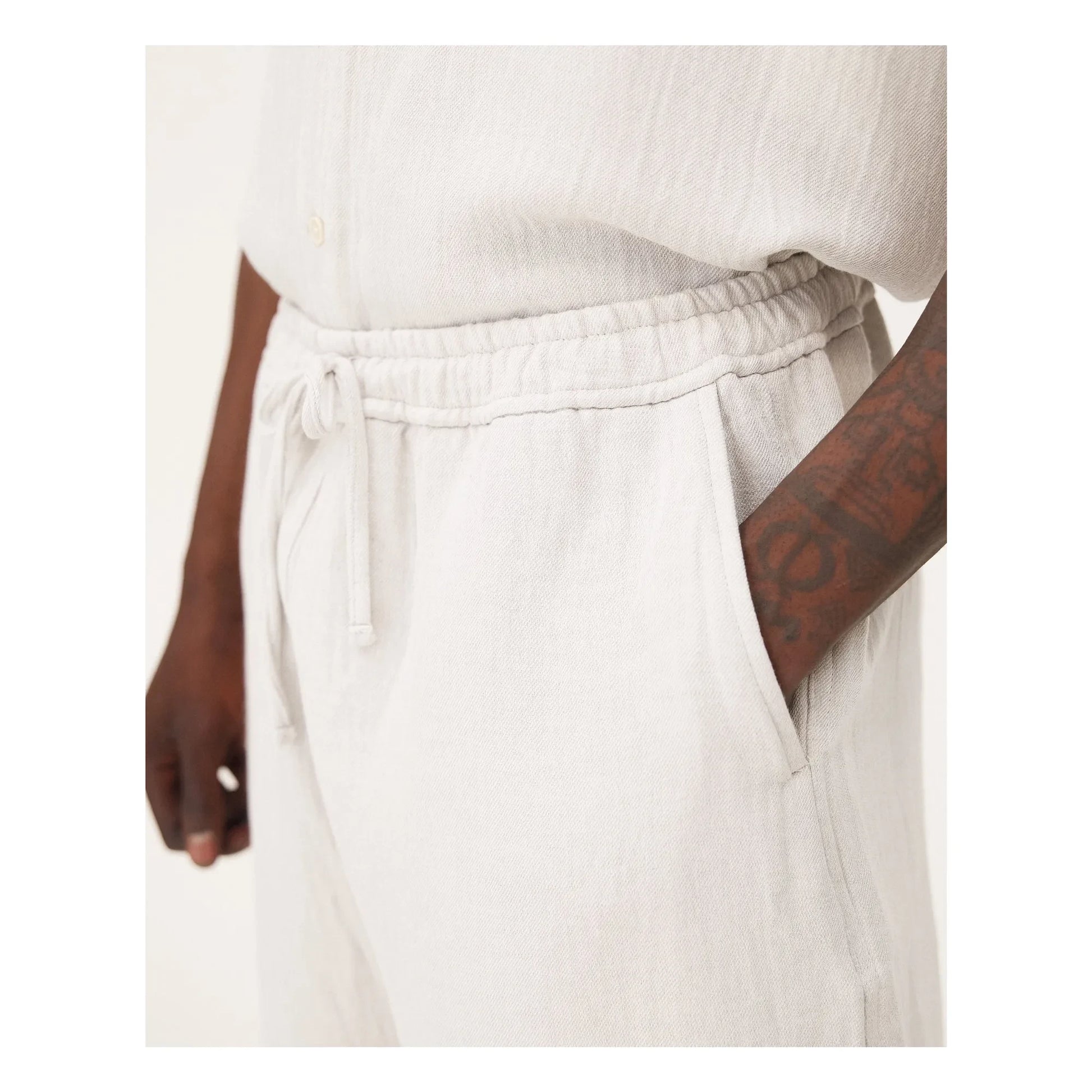 Noyoco - Orleans Linen shirt | Light grey