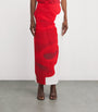 Red Cotton-Blend Knit As Represented Maxi Skirt