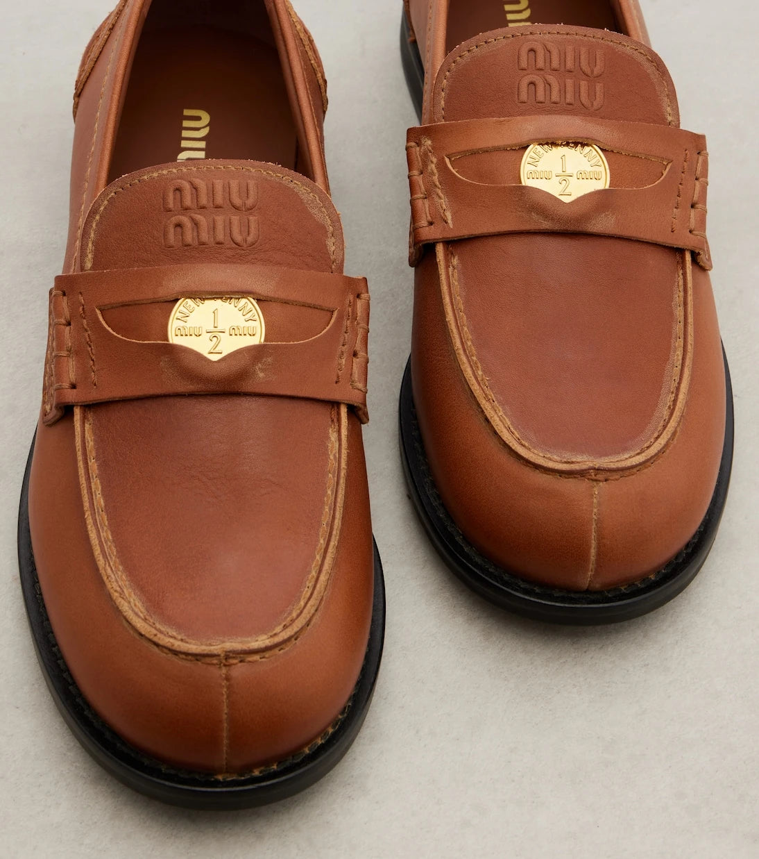Miu Miu - Leather penny loafers